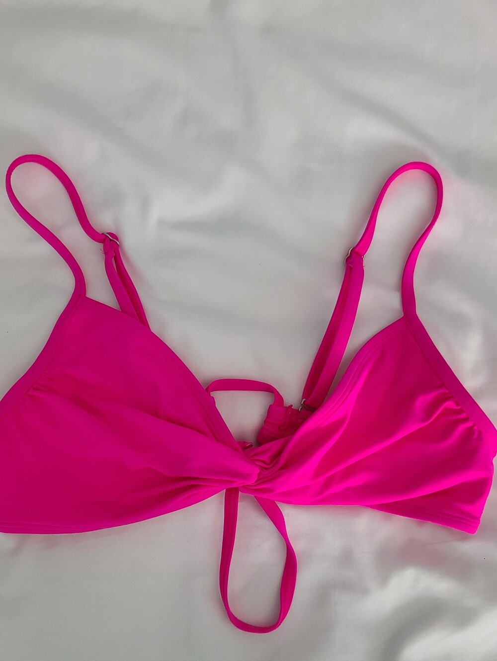 Athleta Hot Pink Womens Bikini Top Adjustable Strap Size Medium